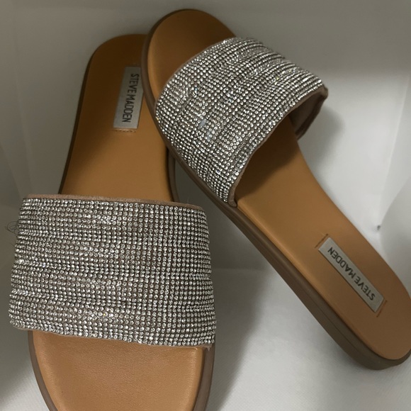 Steve Madden Rhinestone Slides - Picture 3 of 6